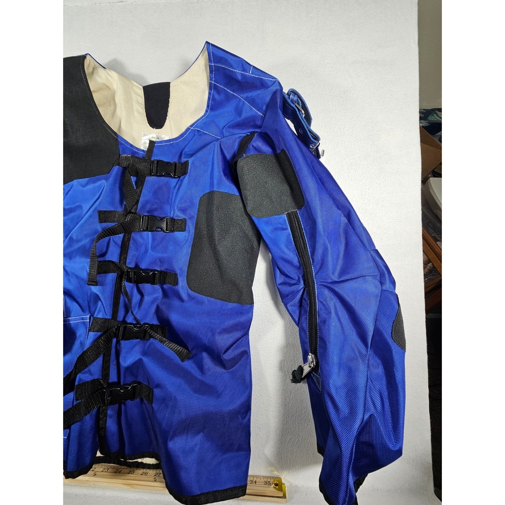 The Supply Room Blue Canvas Rifle Shooting Jacket Size 44 Competition Coat 873 - Picture 2 of 11